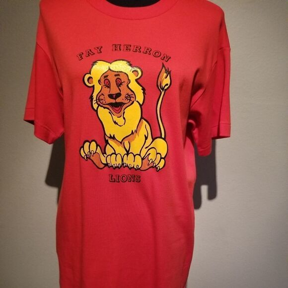 VINTAGE LAS VEGAS SCHOOL T SHIRT FAY HERRON  LARGE MADE IN USA B30 - Picture 4 of 6